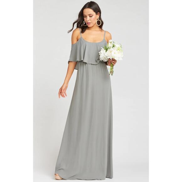 Show Me Your Mumu Caitlin Maxi Dress Charcoal Crisp 2X NWT - Picture 1 of 6
